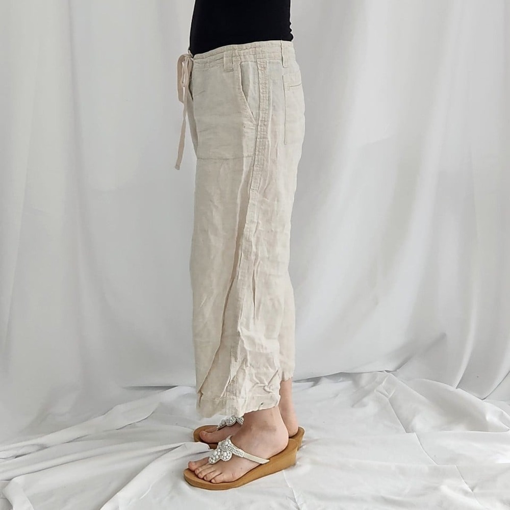 Talbots Irish‎ Linen Cropped Pants - Picture 2 of 4